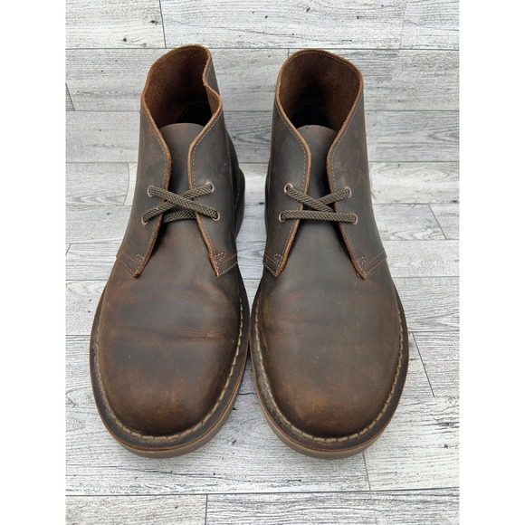 Clarks Desert Boots Mens Brown Leather Chukka Ankle Boots Size 8.5 main image 9